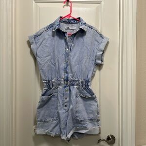 Zara Denim Romper